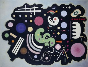 Svart lappeteppe; Noir Bigarre av Wassily Kandinsky