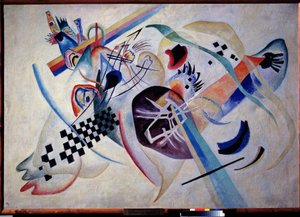 ""Komposisjon N. 224. På det hvite"" Maleri av Vassily Kandinsky (eller Wassily Kandinsky eller Kandinskyj av Wassily Kandinsky