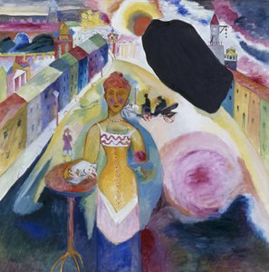 Dame i Moskva av Wassily Kandinsky
