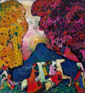 Det blå fjellet. 1908-09 av Wassily Kandinsky
