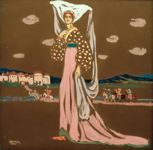Natten (vandrende dame) av Wassily Kandinsky