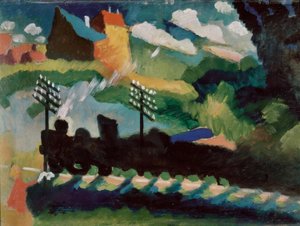Jernbane nær Murnau av Wassily Kandinsky