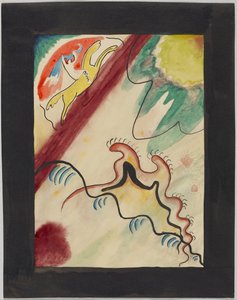 Utkast til omslaget til almanakken "Der Blaue Reiter" av Wassily Kandinsky