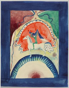 Utkast til omslaget til almanakken "Der Blaue Reiter" av Wassily Kandinsky