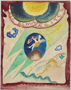 Utkast til omslaget til almanakken "Der Blaue Reiter" av Wassily Kandinsky