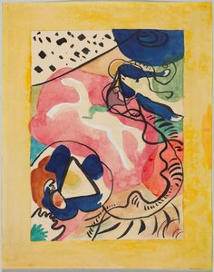 Entwurf für den Umschlag des Almanachs "Der Blaue Reiter" av Wassily Kandinsky