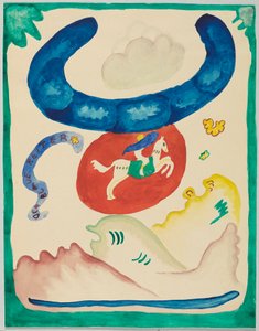 Entwurf für den Umschlag des Almanachs "Der Blaue Reiter" av Wassily Kandinsky