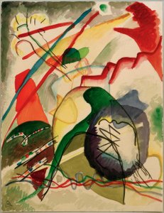 Utkast til bilde med hvit kant av Wassily Kandinsky
