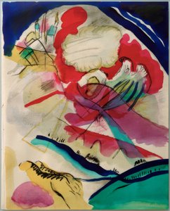 Utkast til bilde med hvite linjer av Wassily Kandinsky
