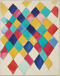 Fargestudie med romber av Wassily Kandinsky