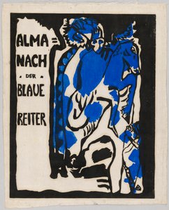Tresnitt til almanakken "Der Blaue Reiter" av Wassily Kandinsky