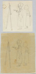 Kandinsky og Münter foran staffeliet av Wassily Kandinsky