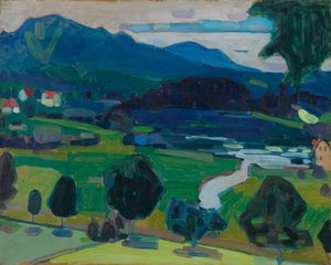 Murnau - utsikt over Staffelsee av Wassily Kandinsky