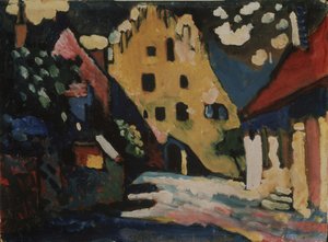 Murnau. Slottsgården, 1908 av Wassily Kandinsky