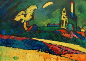 Murnau - Landskap med kirke I. av Wassily Kandinsky