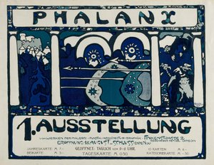 Plakat for den første utstillingen av Phalanx, 1901. av Wassily Kandinsky