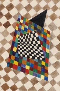 "Quadrille"" (Squared) Aquarelle de Wassily Kandinsky (ou Wassily Kandinsky eller Kandinsky av Wassily Kandinsky
