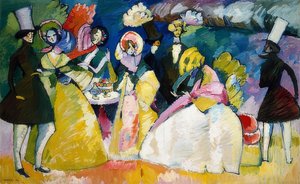 Krinolinsamfunnet. 1909 av Wassily Kandinsky