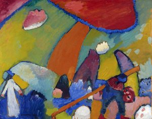 ""Strandscene"" Maleri av Vassily Kandinsky (eller Wassily Kandinski eller Kandinskij av Wassily Kandinsky