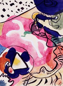 Studie for Blue Knight av Wassily Kandinsky