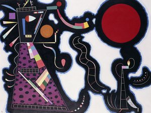 Den røde sirkelen; Der Rote Kreis av Wassily Kandinsky
