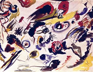 Den første abstrakte akvarellen av Wassily Kandinsky