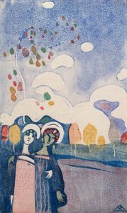To jenter av Wassily Kandinsky
