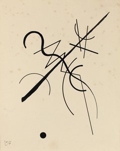 Tegning for punkt og linje til overflate av Wassily Kandinsky