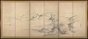 Åtte utsikt over elvene Xiao og Xiang, 1700-tallet.