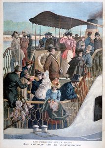 Parisere som returnerte fra landsbygda med båt, 1894