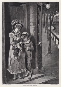 The Pit Door, tidlig ankomst (gravering)
