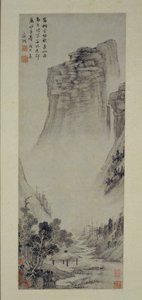 Poetiske tanker i en paviljong ved elven, 1558. av Wen Zhengming