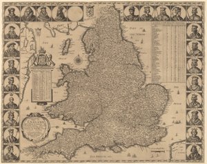 En ny og nøyaktig kart over England av Wenceslaus Hollar