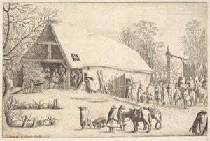 Tilbedelse av kongene, etter Augustin Braun, 1646. av Wenceslaus Hollar