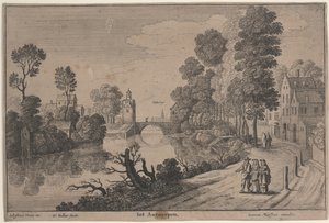 Antwerpen (etsing) av Wenceslaus Hollar
