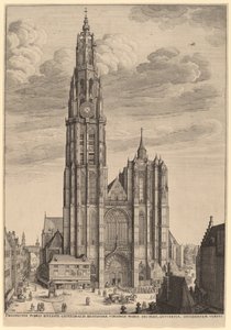 Antwerpen katedral av Wenceslaus Hollar