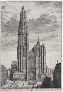 Antwerpen katedral av Wenceslaus Hollar