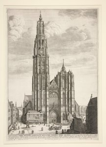 Antwerpen katedral av Wenceslaus Hollar