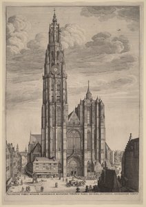 Antwerpen katedral av Wenceslaus Hollar