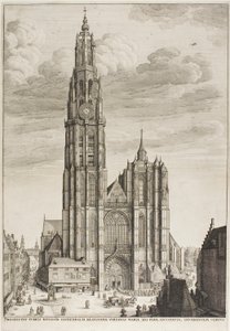 Antwerpen katedral av Wenceslaus Hollar