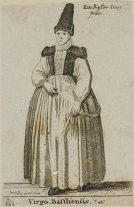 Basel kvinne av Wenceslaus Hollar