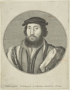 Skjeggete mann av Wenceslaus Hollar