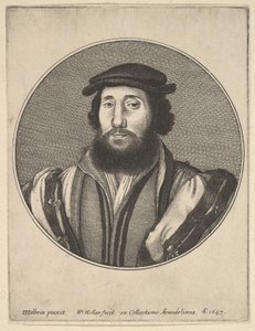 Skjegget mann, 1647. av Wenceslaus Hollar