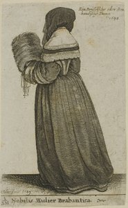 Brabants adelskvinne av Wenceslaus Hollar