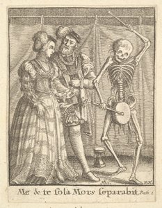 Brudepar, fra Dødedansen, 1651. av Wenceslaus Hollar