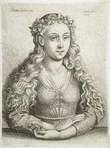Byste av en kvinne av Wenceslaus Hollar