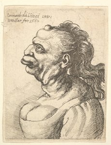 Byste av en kvinne iført lavt snittkjole, med utstående leppe, vekst i pannen, promi..., 1660. av Wenceslaus Hollar