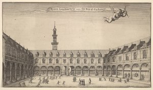 Byrsa of London, ofte kjent som Royal Exchange, Royal Exchange, London, ca. 1647 av Wenceslaus Hollar