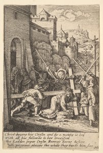 Å bære korset, 1625-77. av Wenceslaus Hollar