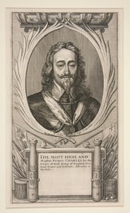 Karl I og leirene til hans hær i den skotske krigen (beskåret versjon: kun portrett) av Wenceslaus Hollar